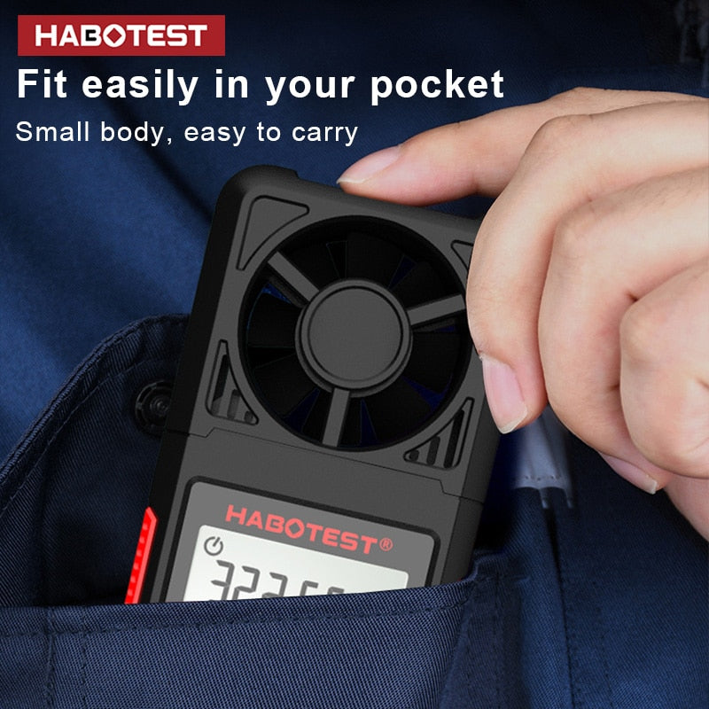High Precision Anemometer HT605 Digital Handheld Anemometer Waterproof Wind Speed Meter Outdoor Measure Windsurfing Tester