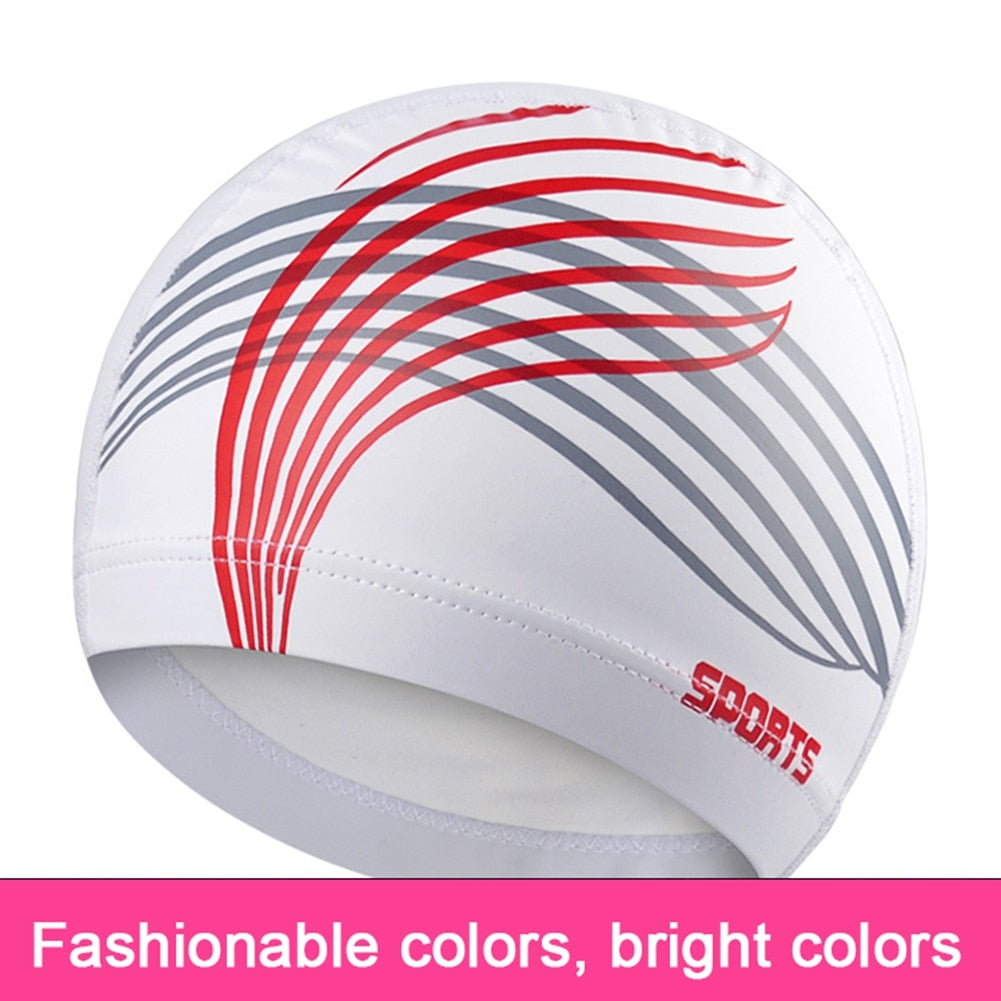 Adults Swimming Shower Caps for Long Short Hair Waterproof PU Swim Diving Caps Hats for Men Women