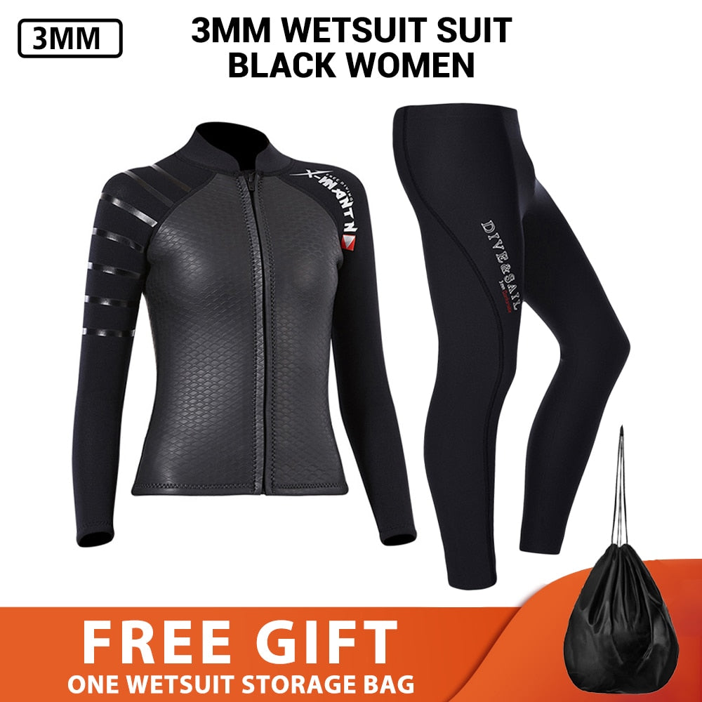 Neoprene 2MM 3MM Men Women Wetsuit Jacket Scuba Diving Suit Surf Snorkeling Underwater Fishing Spearfishing Kitesurf Equipment