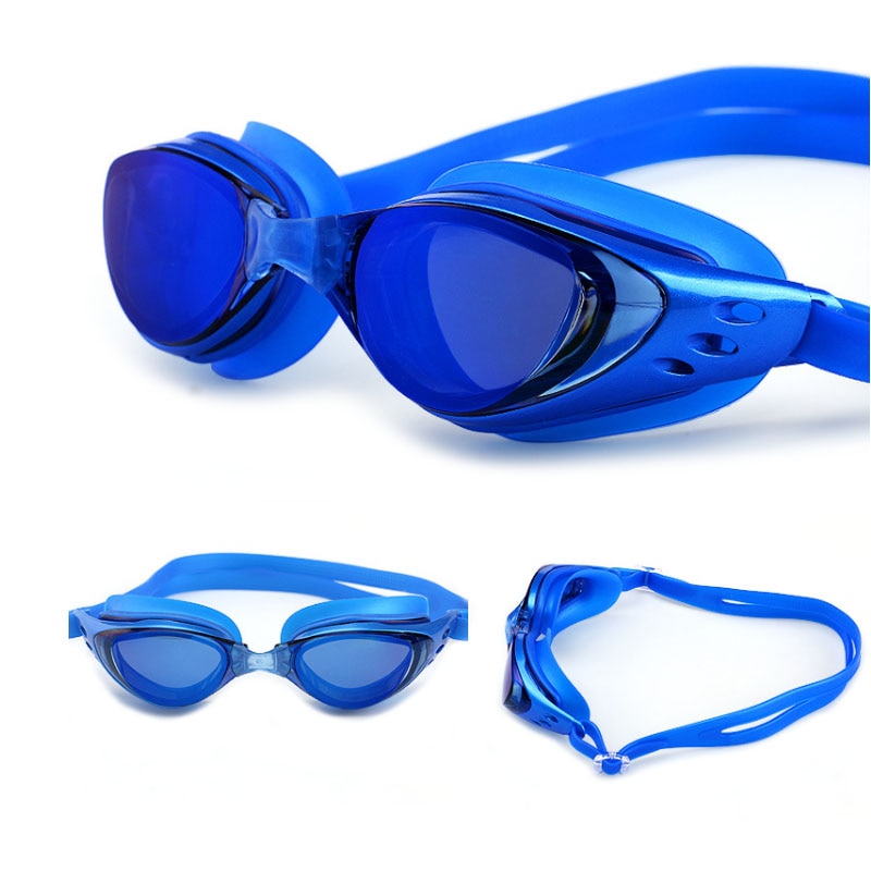 Myopia Swimming glasses -1.0~-10 Waterproof Anti-Fog arena Prescription swim eyewear water Silicone Big diving goggles Men Women