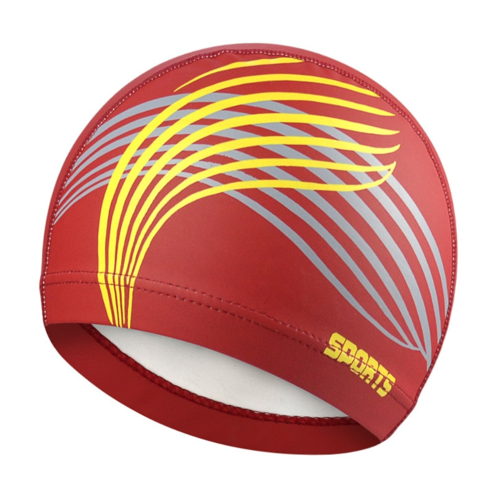 Adults Swimming Shower Caps for Long Short Hair Waterproof PU Swim Diving Caps Hats for Men Women