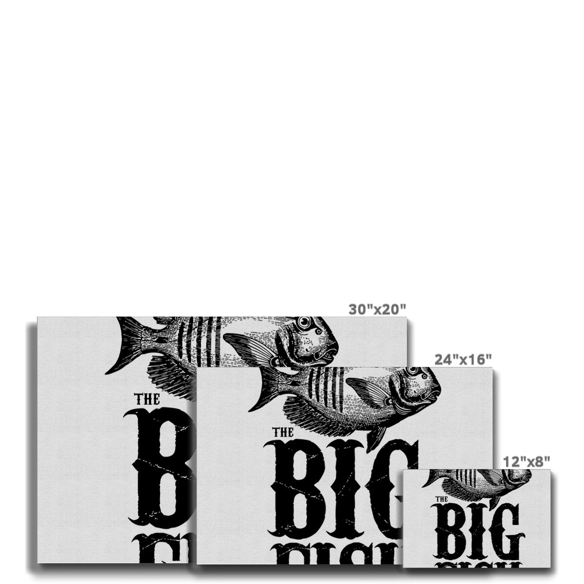 AQUA B&W - 01 -Big Fish - Eco Canvas