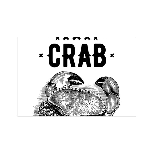 AQUA B&W - 07 - Catch the crab - Rolled Eco Canvas