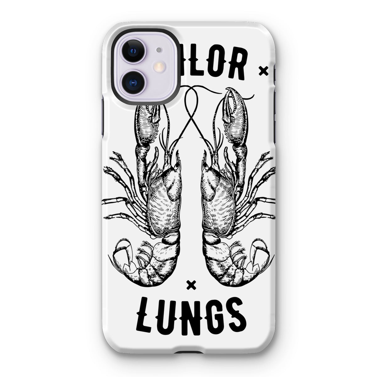 AQUA B&W - 06 - Sailing Lungs - Tough Phone Case