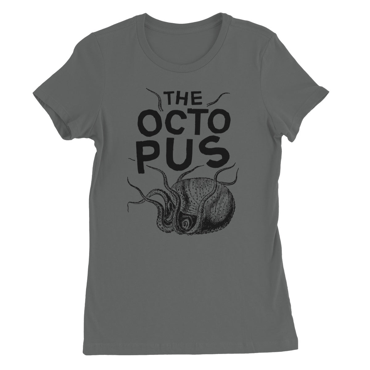 AQUA B&W - 03 - Octopus - Women's Fine Jersey T-Shirt