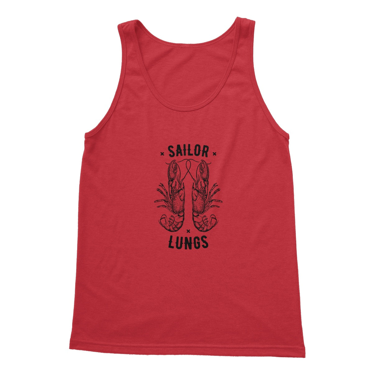 AQUA B&W - 06 - Sailing Lungs - Softstyle Tank Top
