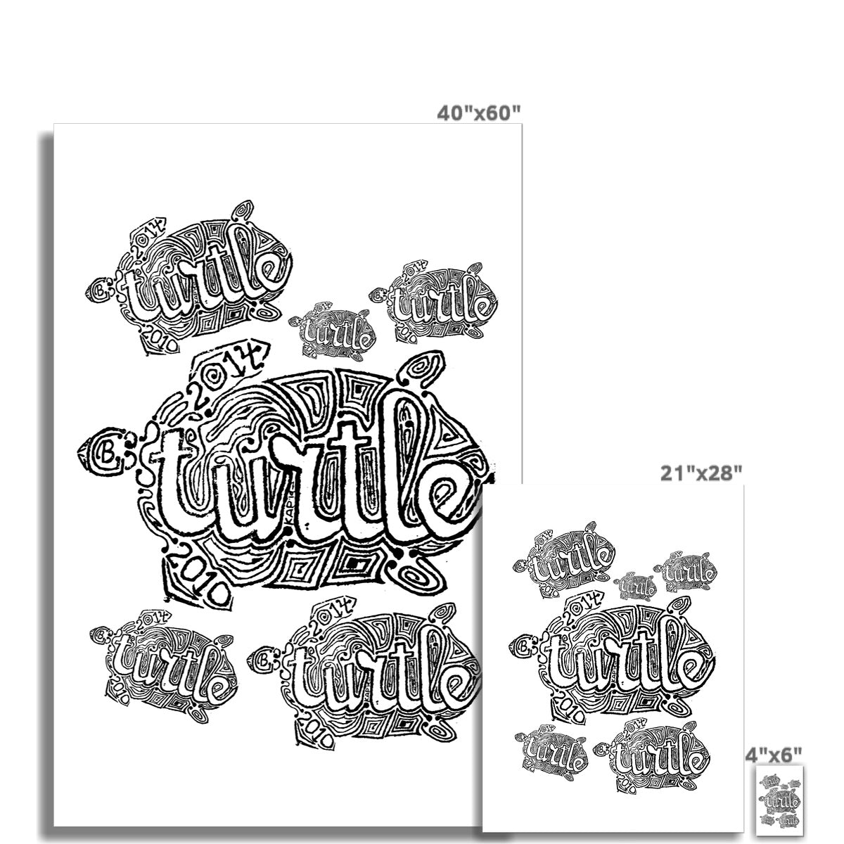 AQUA HMP2 - 12 - Schildkröte - Wandkunstposter