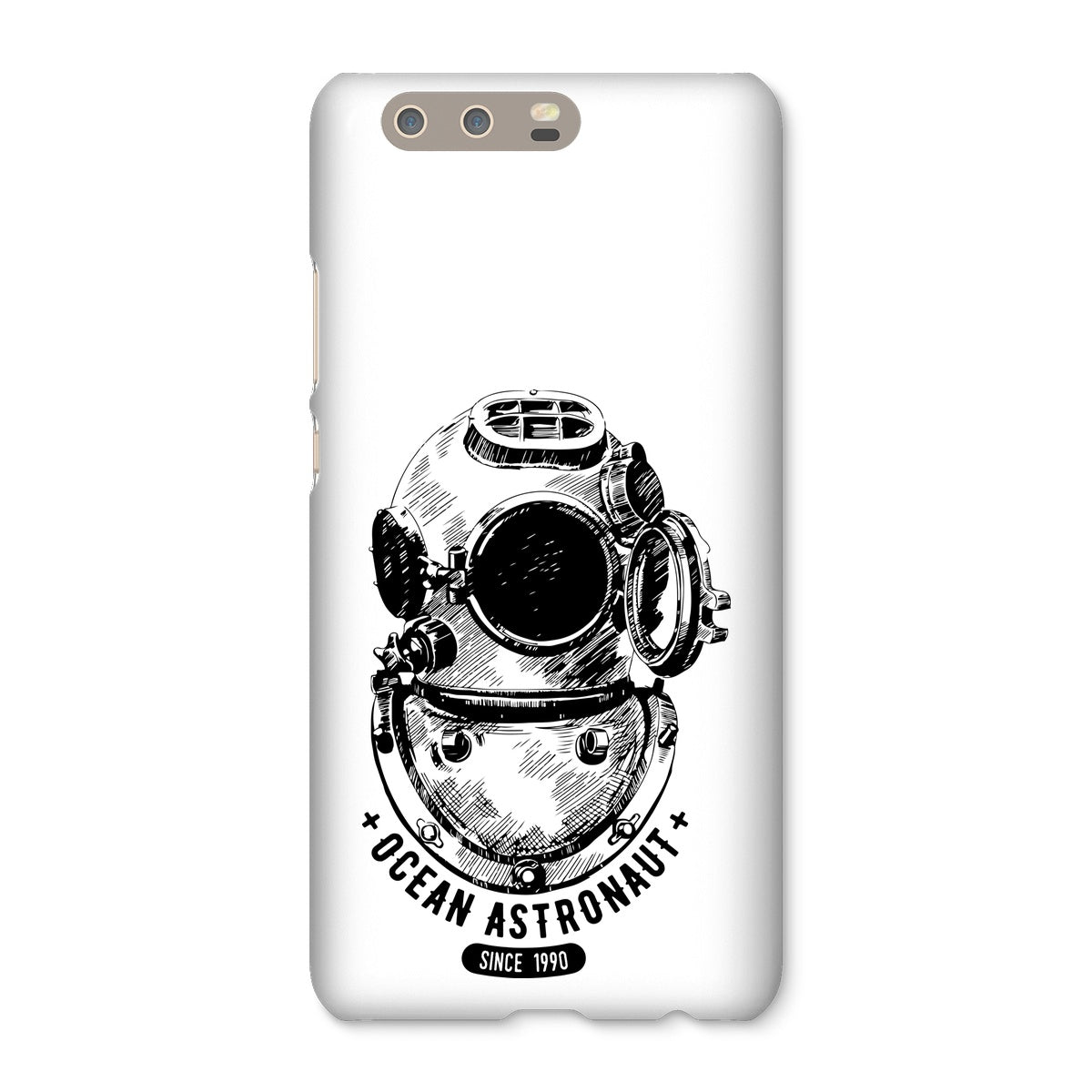 AQUA B&W - 05 - Ocean astronaut - Snap Phone Case