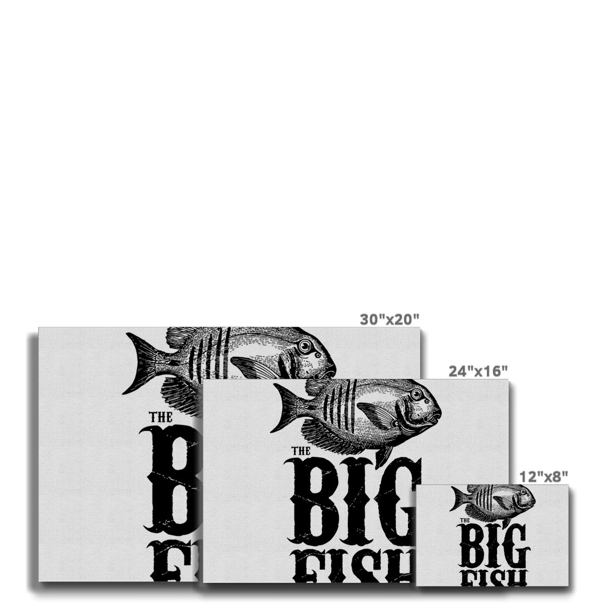 AQUA B&W - 01 -Big Fish - Eco Canvas