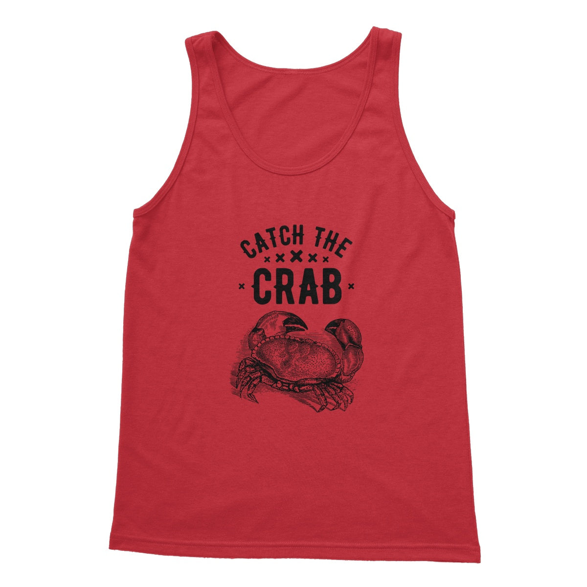 AQUA B&W - 07 - Catch the crab - Softstyle Tank Top