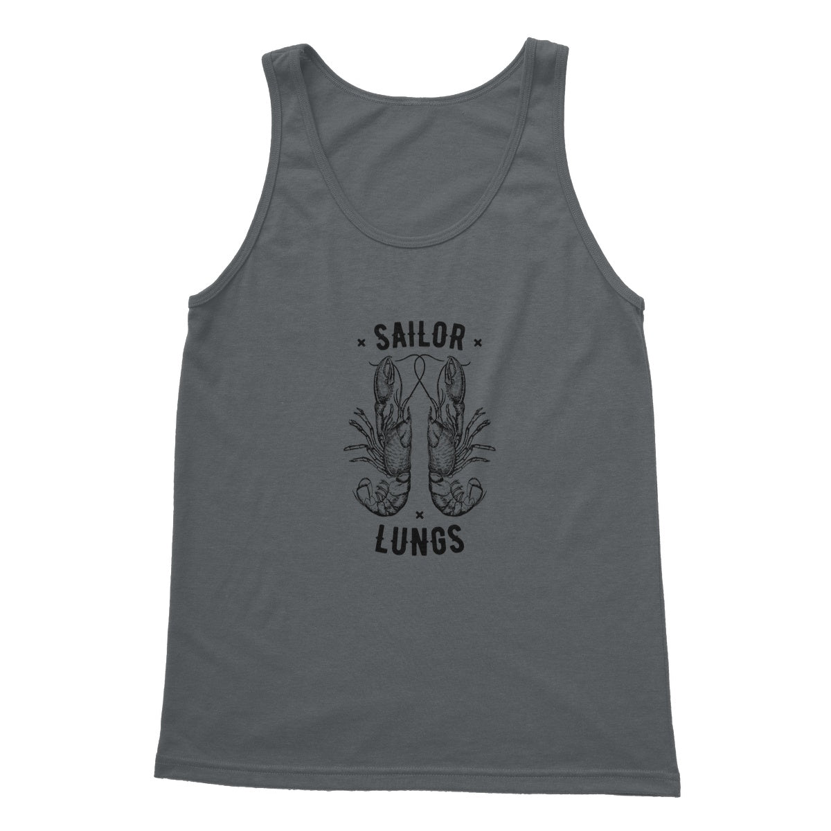 AQUA B&W - 06 - Sailing Lungs - Softstyle Tank Top
