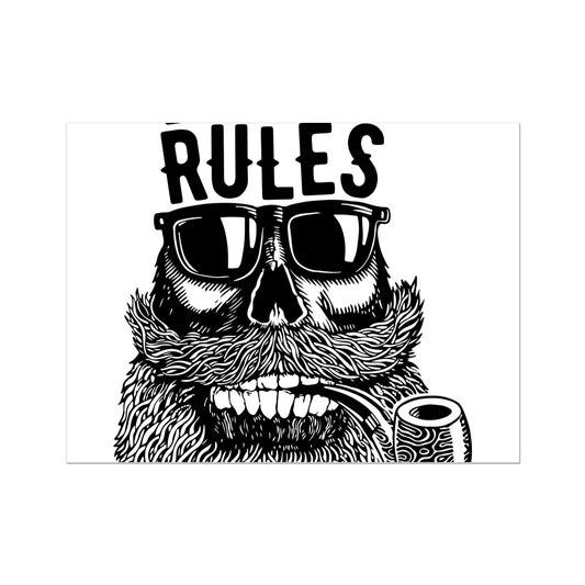 AQUA B&W - 04 - Sem regras - Pôster de arte de parede