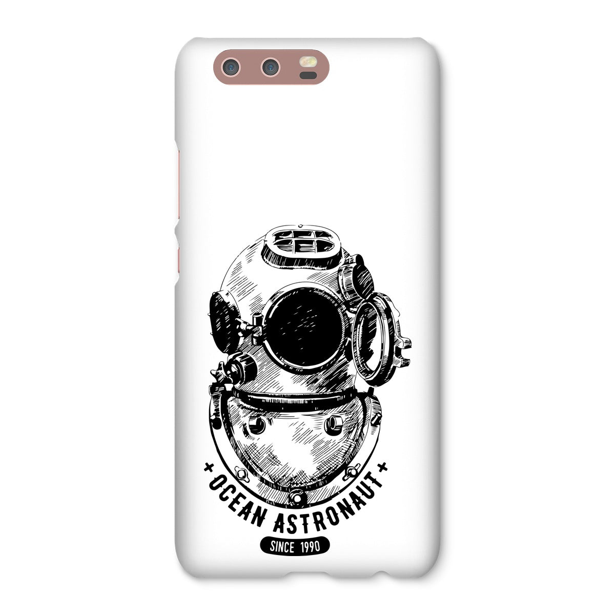 AQUA B&W - 05 - Ocean astronaut - Snap Phone Case