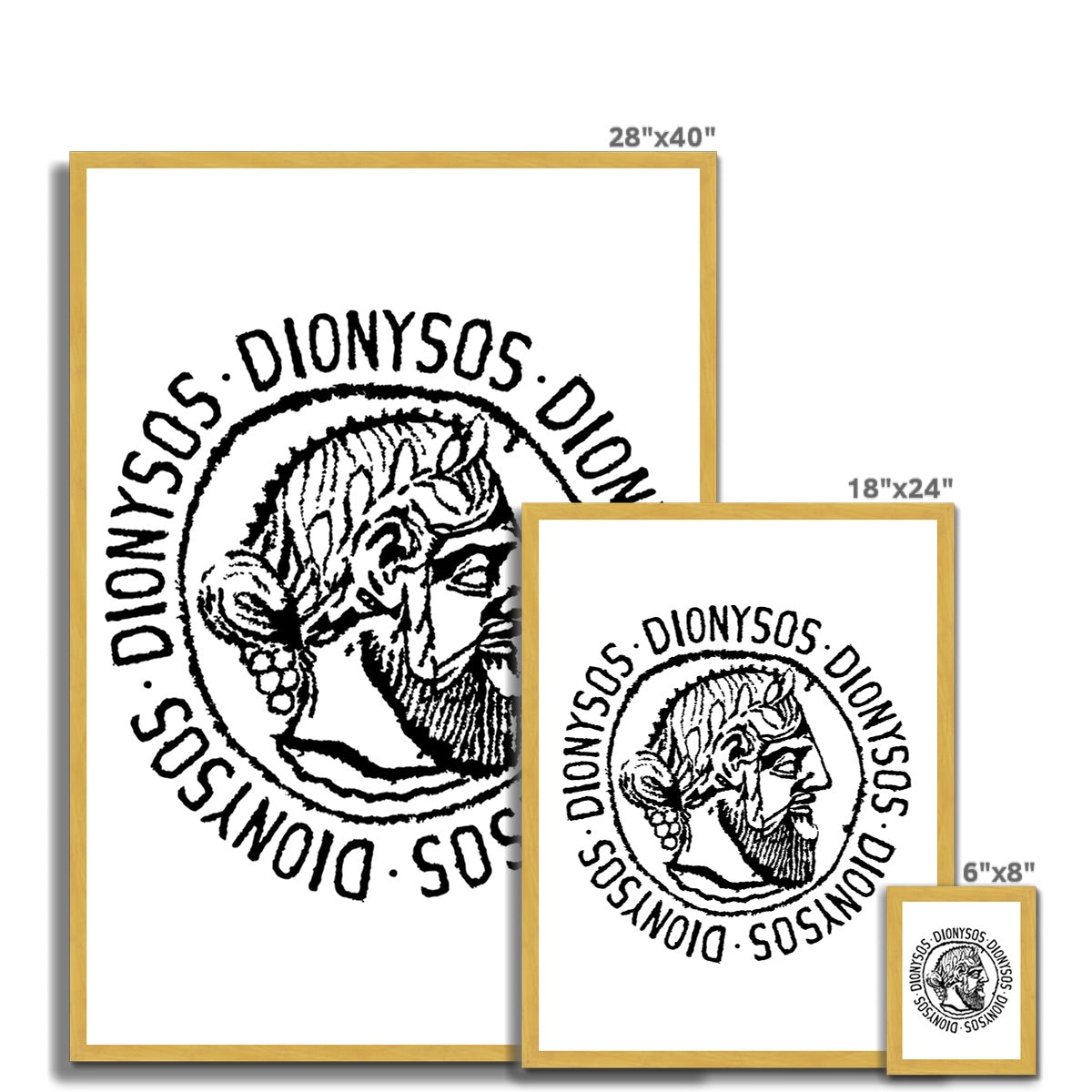AQUA HMP2 - 02 - Dionysos - Antique Framed Print