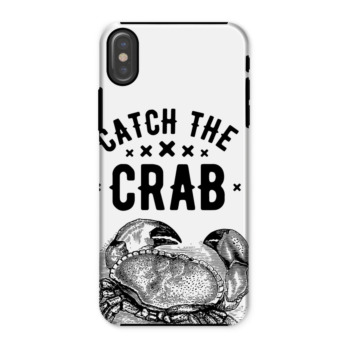 AQUA B&W - 07 - Catch the crab - Tough Phone Case
