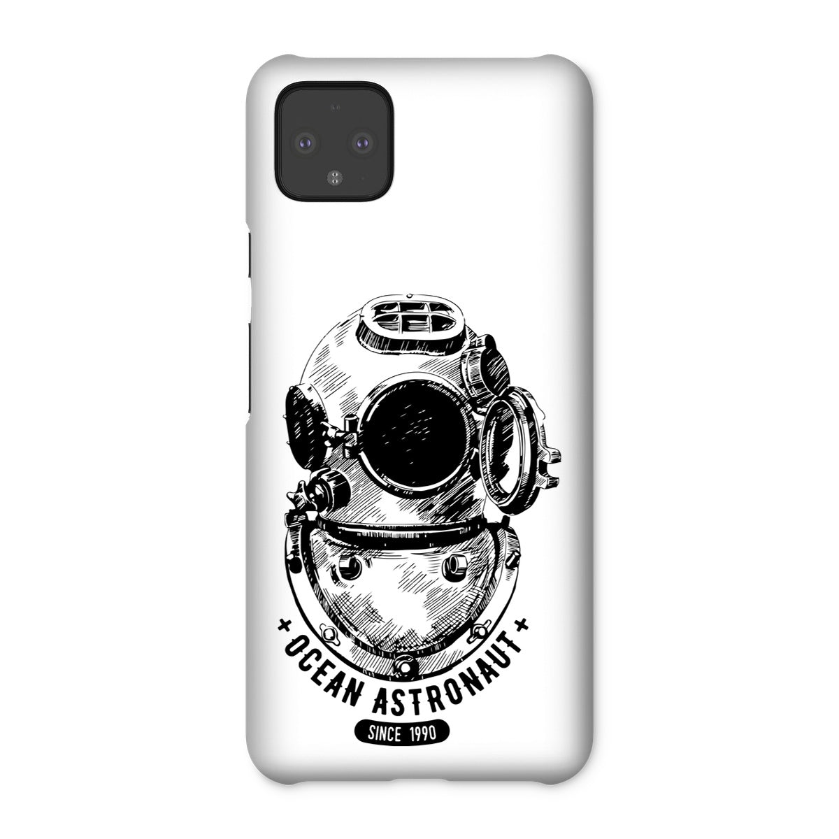 AQUA B&W - 05 - Ocean astronaut - Snap Phone Case