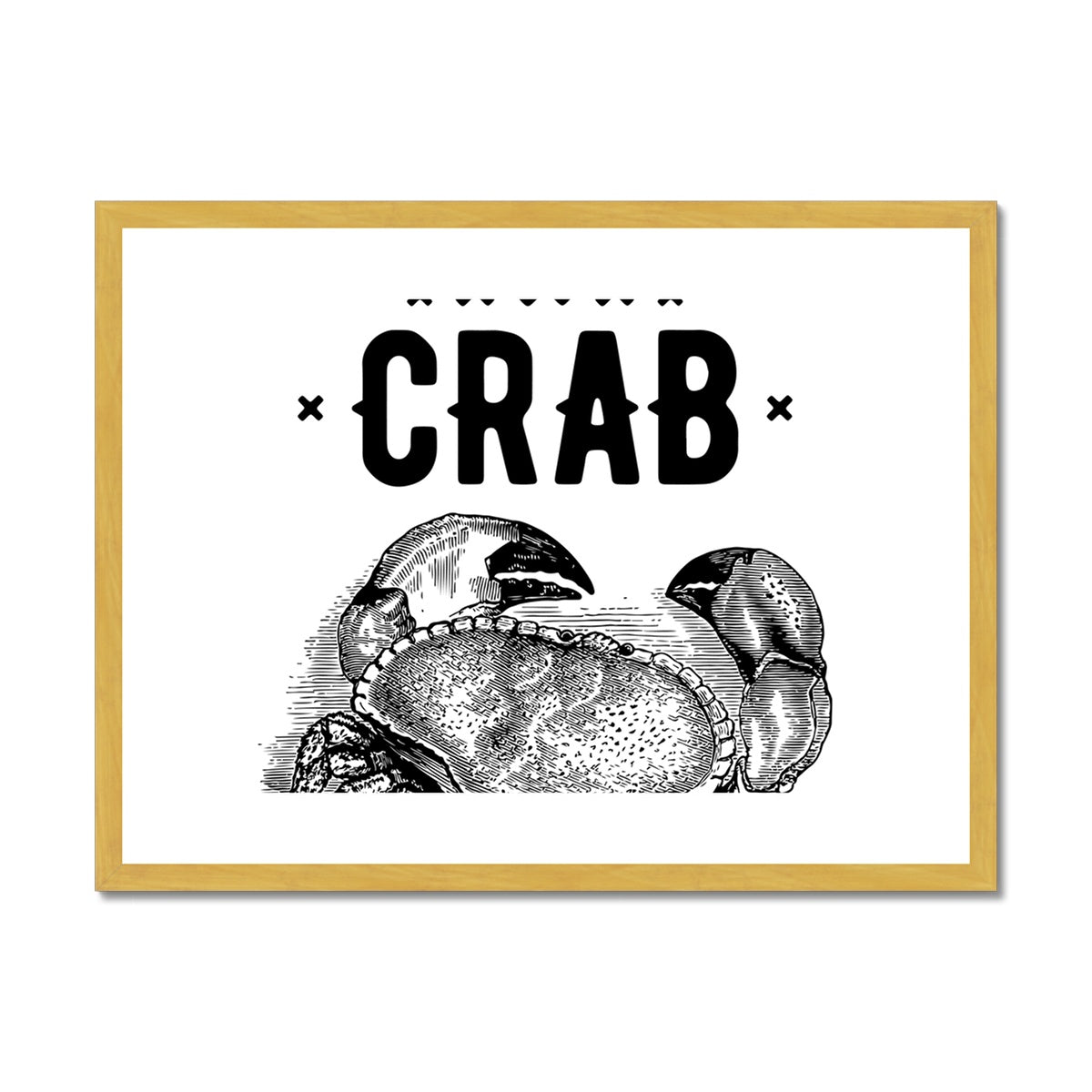 AQUA B&W - 07 - Catch the crab - Antique Framed & Mounted Print