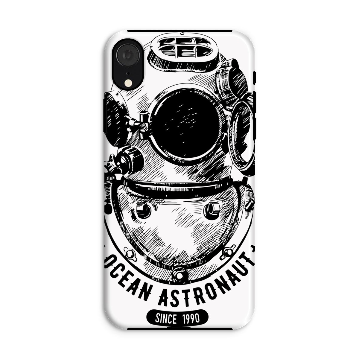 AQUA B&W - 05 - Astronauta do oceano - Capa de telefone resistente