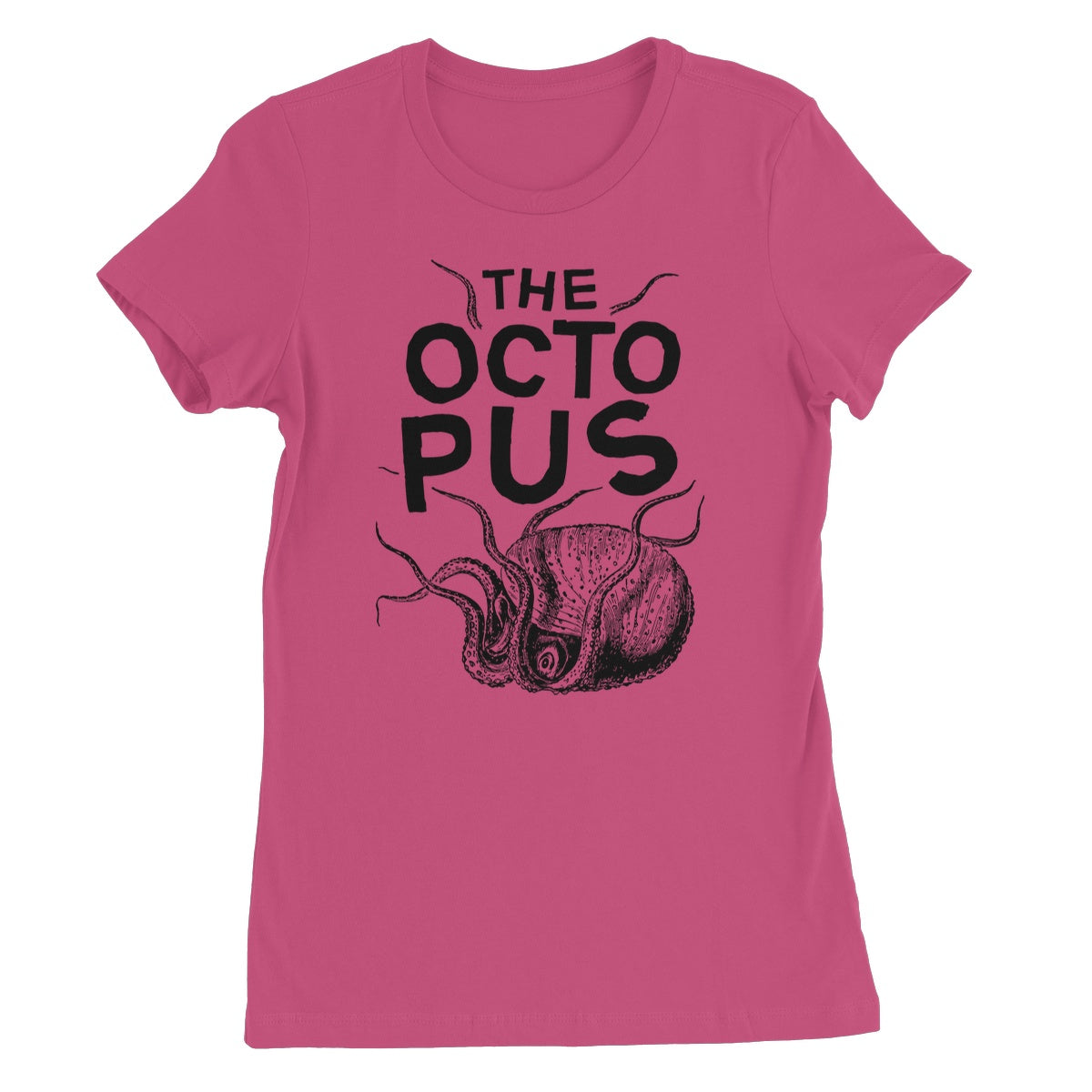 AQUA B&W - 03 - Octopus - Women's Fine Jersey T-Shirt