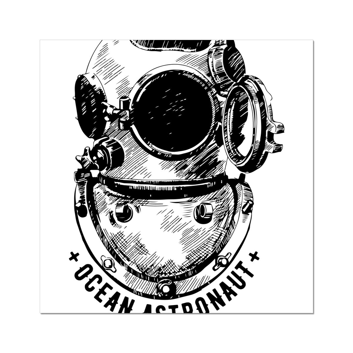 AQUA B&W - 05 - Ozeanastronaut - Gerollte Leinwand