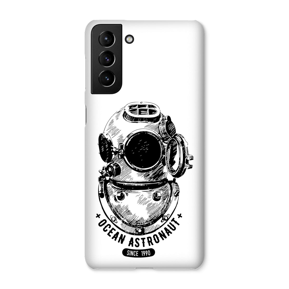 AQUA B&W - 05 - Ocean astronaut - Snap Phone Case