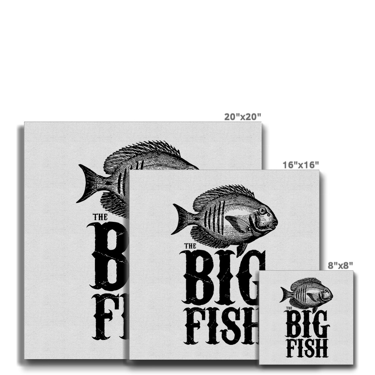 AQUA B&W - 01 -Big Fish - Eco Canvas
