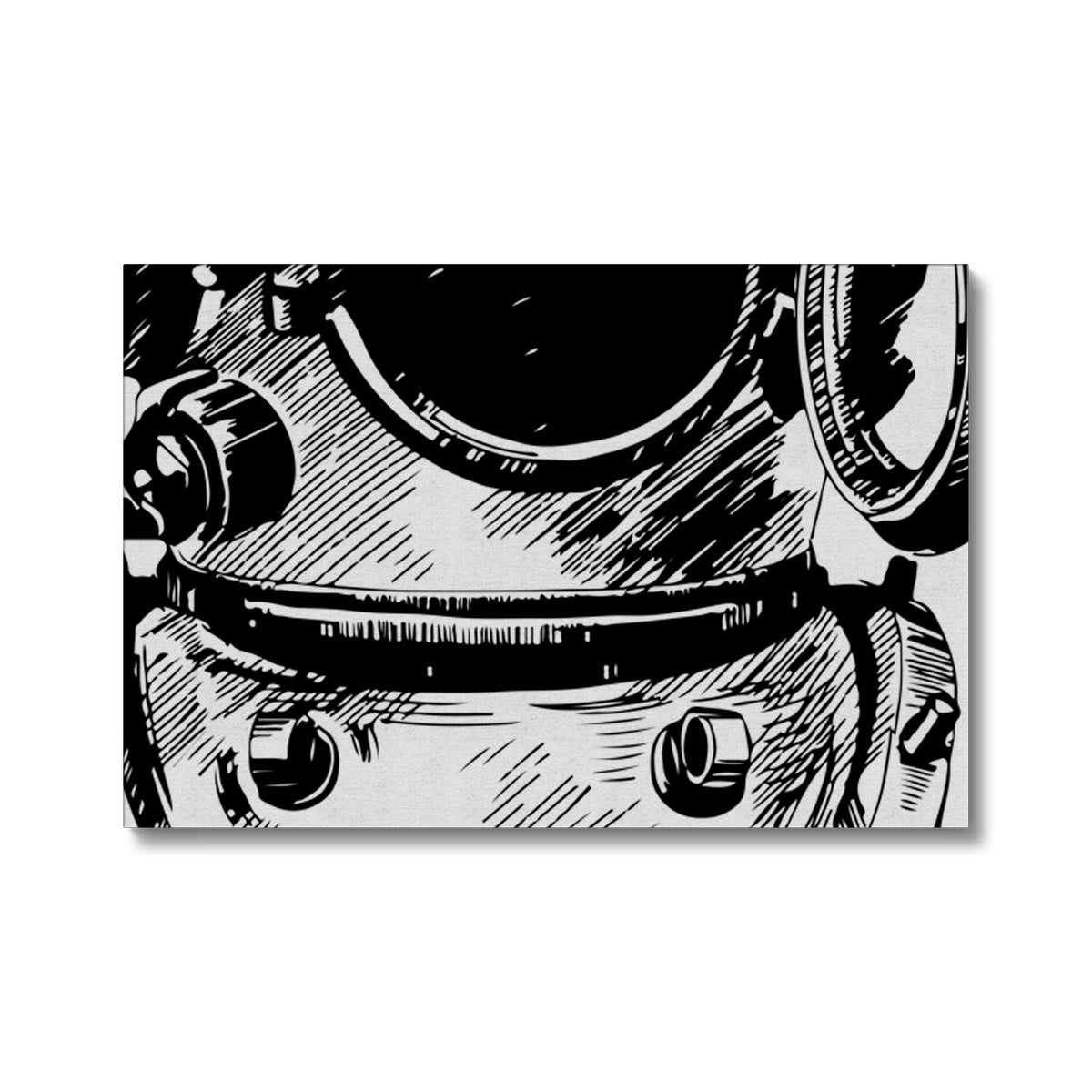 AQUA B&W - 05 - Ozean-Astronaut - Öko-Leinwand