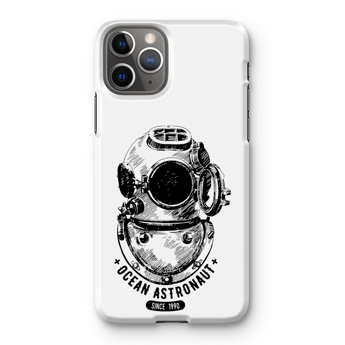 AQUA B&W - 05 - Ocean astronaut - Snap Phone Case