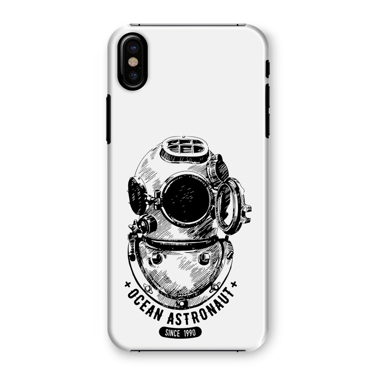 AQUA B&W - 05 - Ocean astronaut - Snap Phone Case