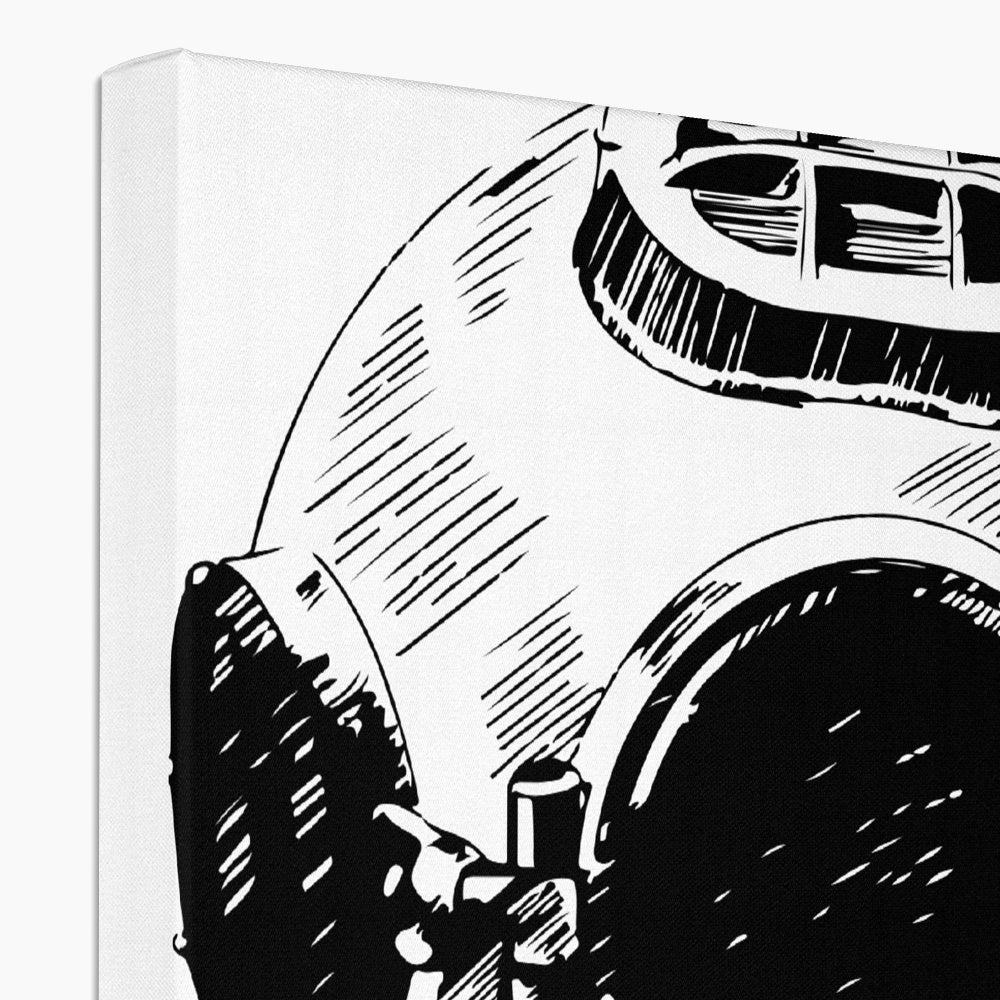 AQUA B&W - 05 - Ozean-Astronaut - Öko-Leinwand
