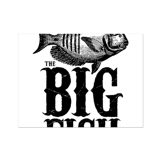 AQUA B&W - 01 -Big Fish - Wall Art Poster