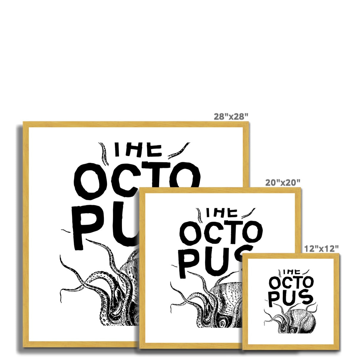 AQUA B&W - 03 - Polvo - Impressão antiga emoldurada e montada