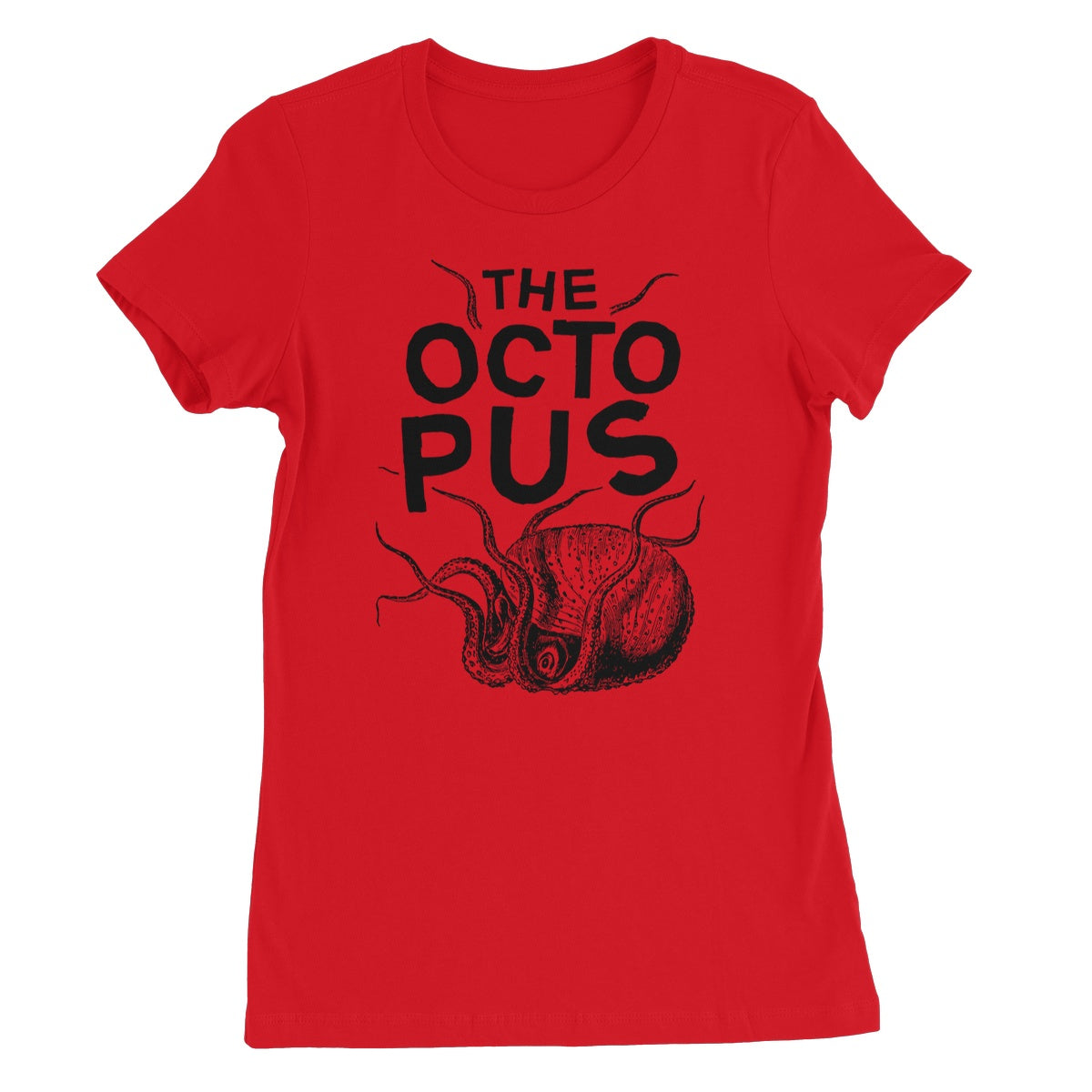AQUA B&W - 03 - Octopus - Women's Fine Jersey T-Shirt