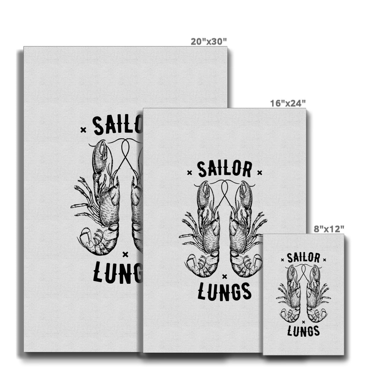 AQUA B&W - 06 - Sailing Lungs - Eco Canvas