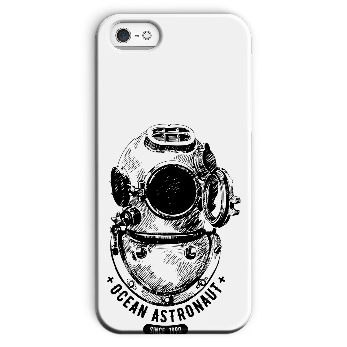 AQUA B&W - 05 - Ocean astronaut - Snap Phone Case