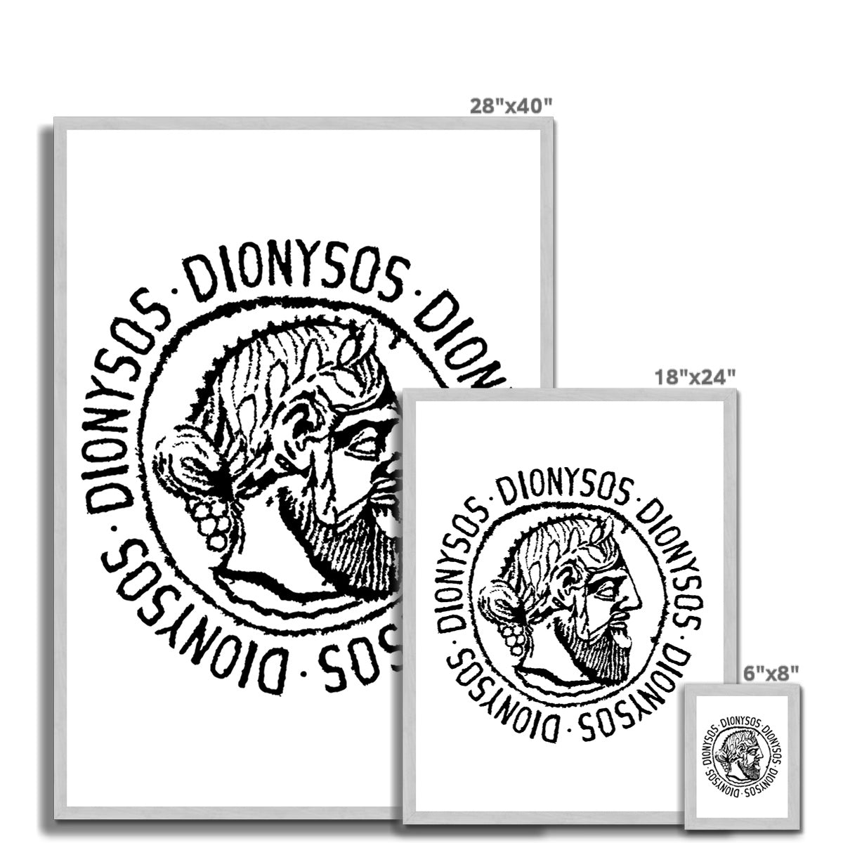 AQUA HMP2 - 02 - Dionysos - Antique Framed Print