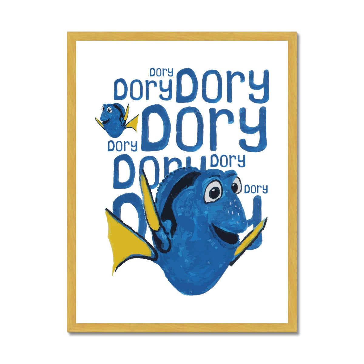 AQUA HMP2 - 03 -Dory - Antique Framed Print