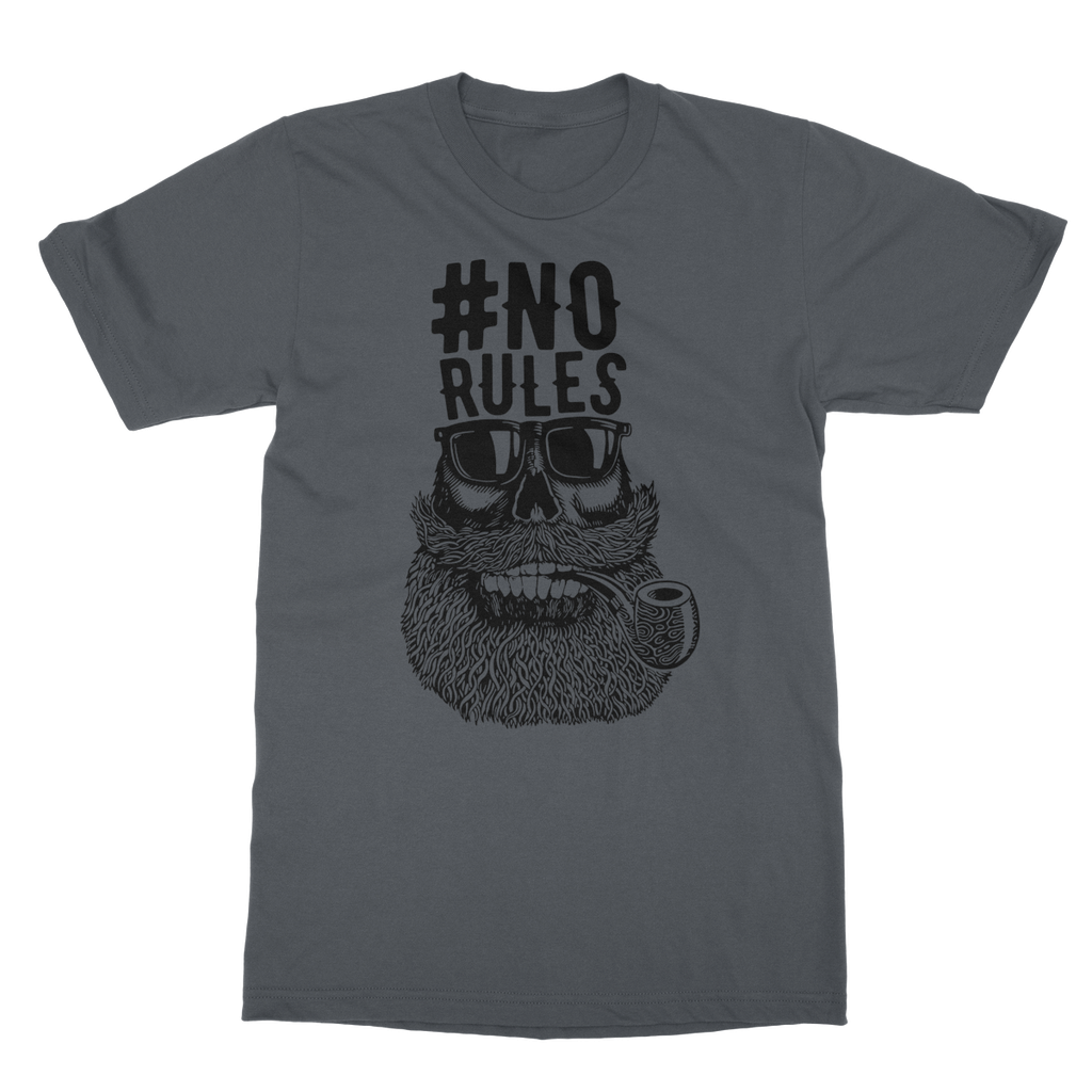 AQUA B&W - 04 - No Rules - Softstyle Ringspun T-Shirt-Apparel-AQUATICUS