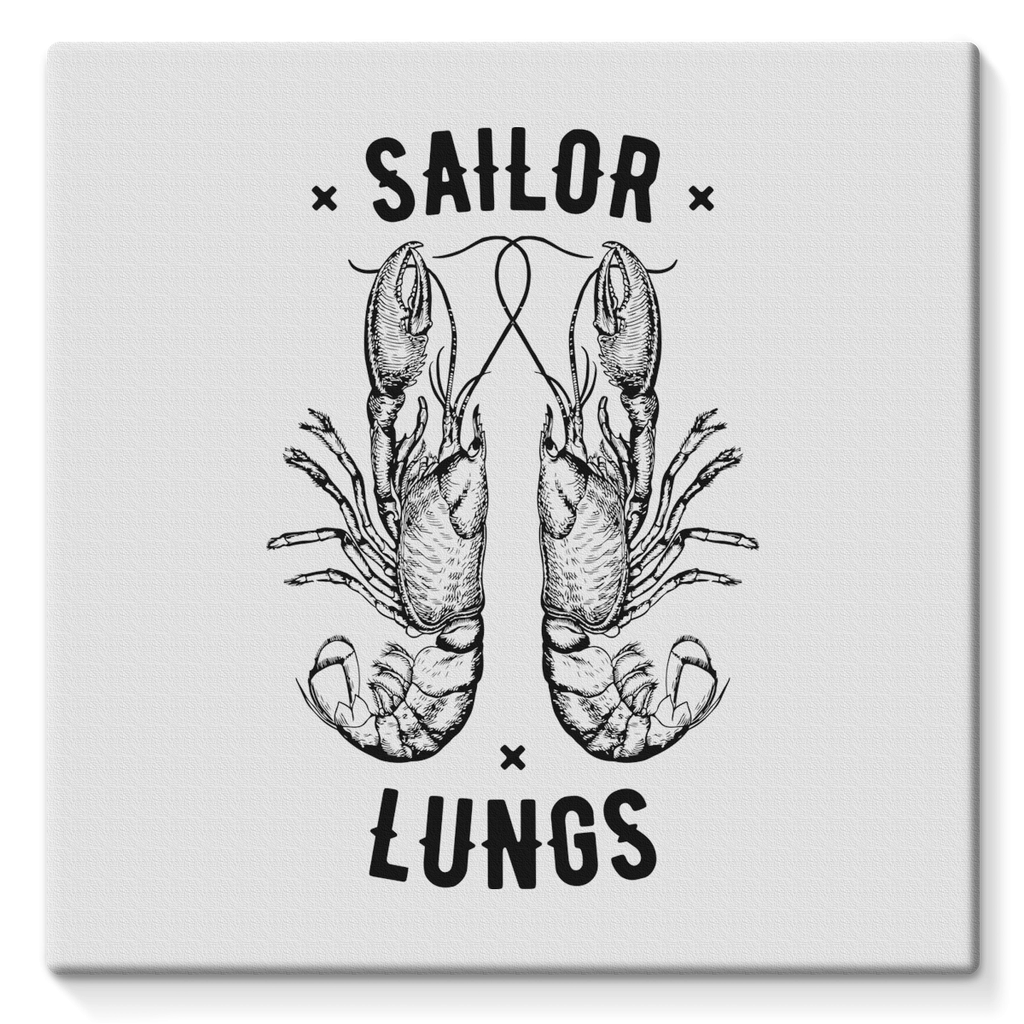 AQUA B&W - 06 - Sailing Lungs - Stretched Canvas-Wall Decor-AQUATICUS