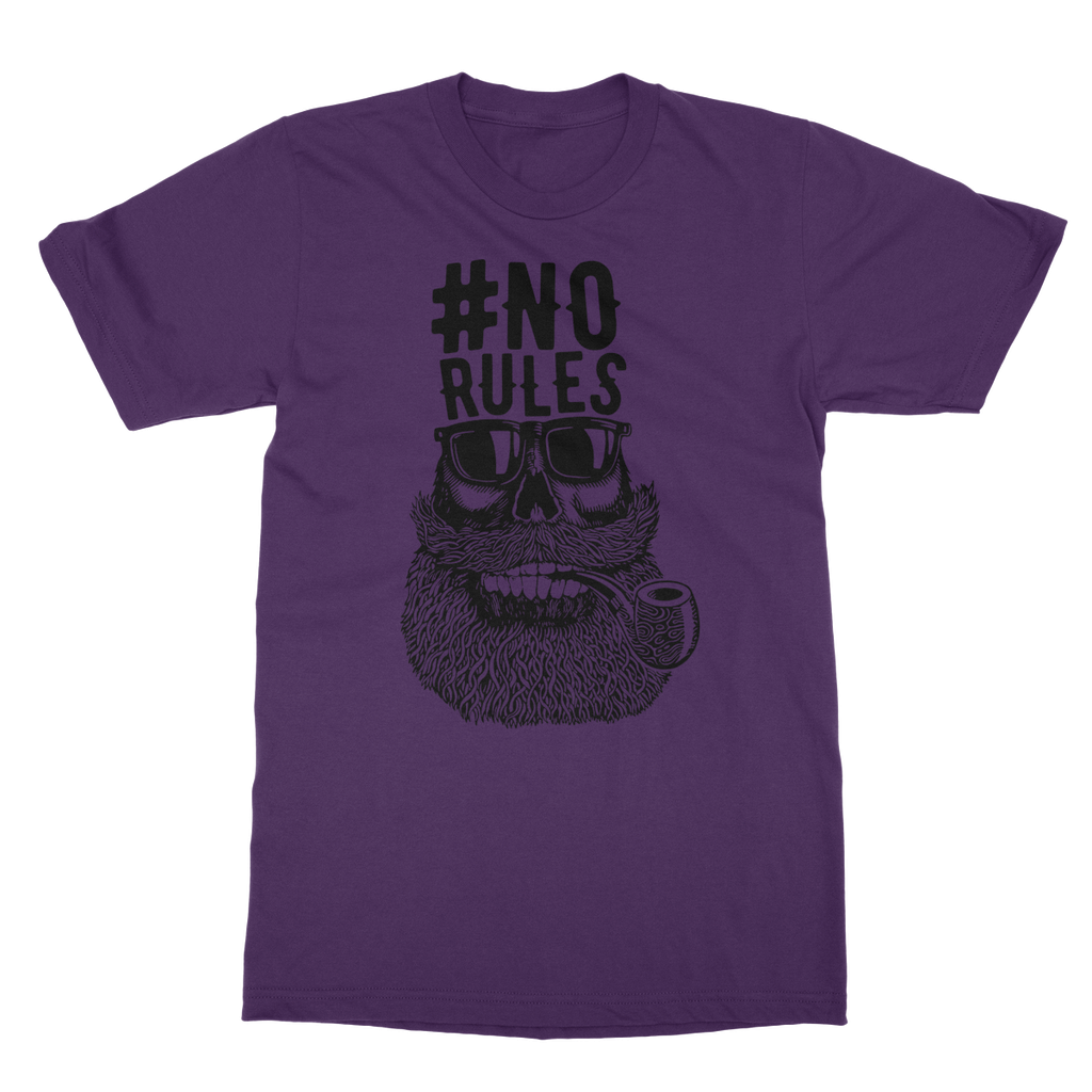 AQUA B&W - 04 - No Rules - Softstyle Ringspun T-Shirt-Apparel-AQUATICUS