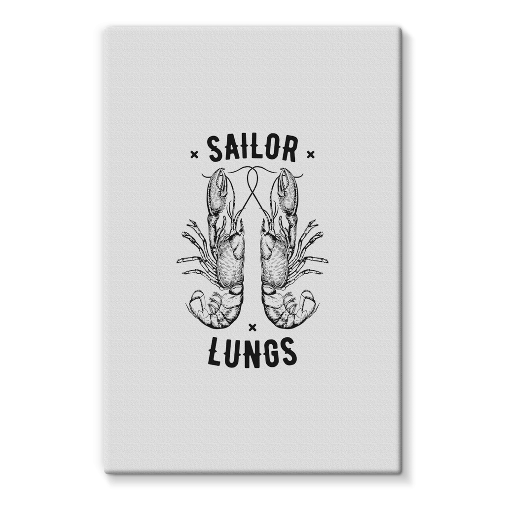 AQUA B&W - 06 - Sailing Lungs - Stretched Canvas-Wall Decor-AQUATICUS
