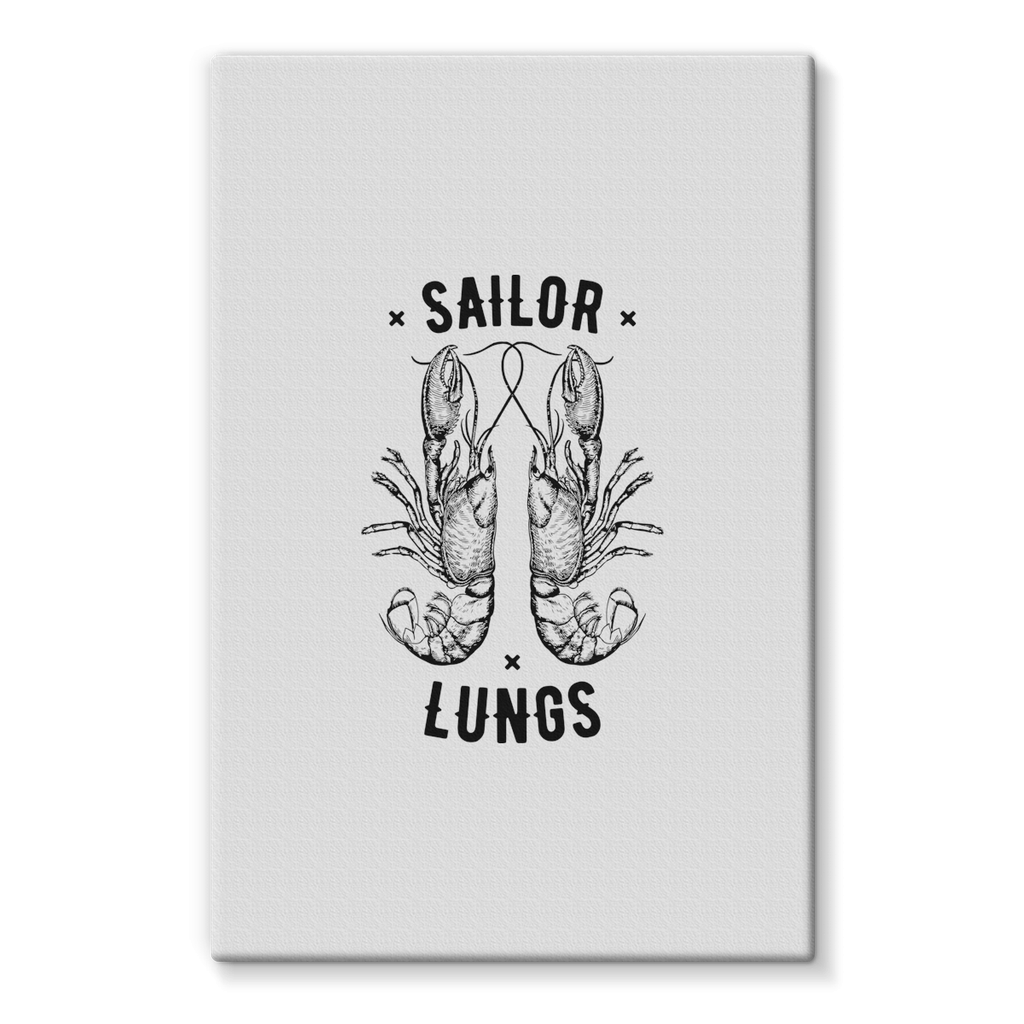 AQUA B&W - 06 - Sailing Lungs - Stretched Canvas-Wall Decor-AQUATICUS