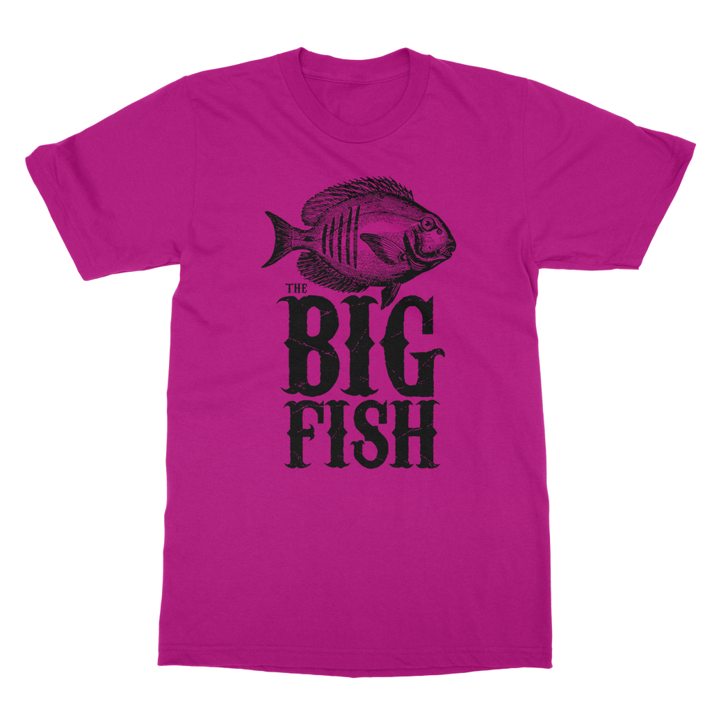 AQUA B&W - 01 -Big Fish - Softstyle Ringspun T-Shirt-Apparel-AQUATICUS