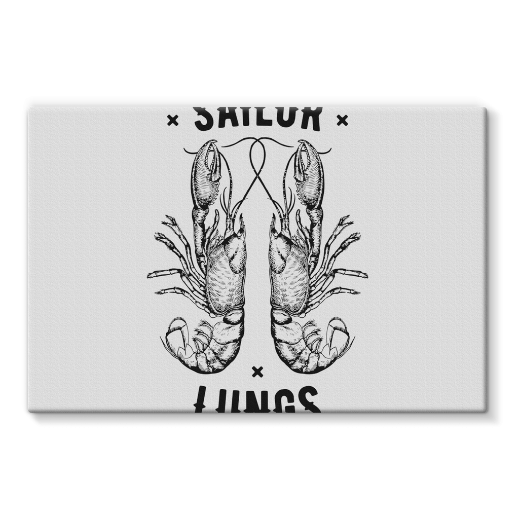 AQUA B&W - 06 - Sailing Lungs - Stretched Canvas-Wall Decor-AQUATICUS