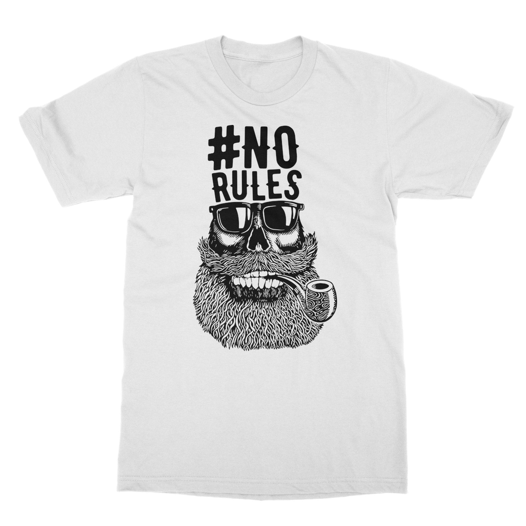 AQUA B&W - 04 - No Rules - Softstyle Ringspun T-Shirt-Apparel-AQUATICUS