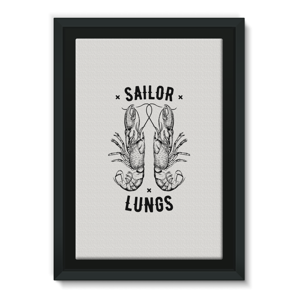 AQUA B&W - 06 - Sailing Lungs - Framed EcoCanvas-Wall Decor-AQUATICUS