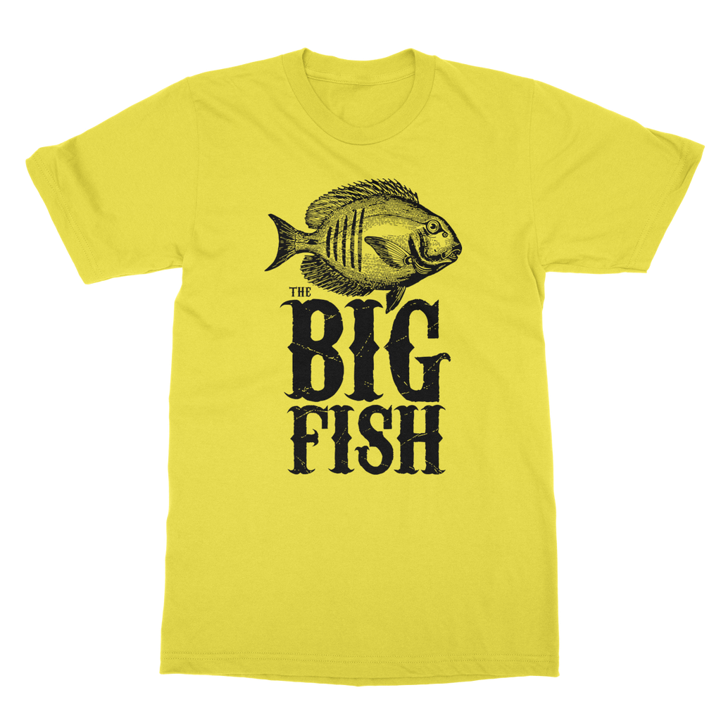 AQUA B&W - 01 -Big Fish - Softstyle Ringspun T-Shirt-Apparel-AQUATICUS