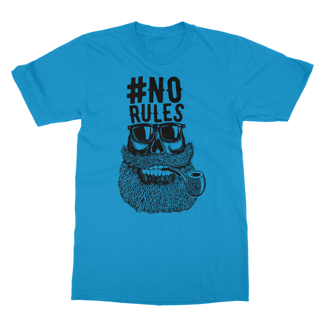 AQUA B&W - 04 - No Rules - Softstyle Ringspun T-Shirt-Apparel-AQUATICUS