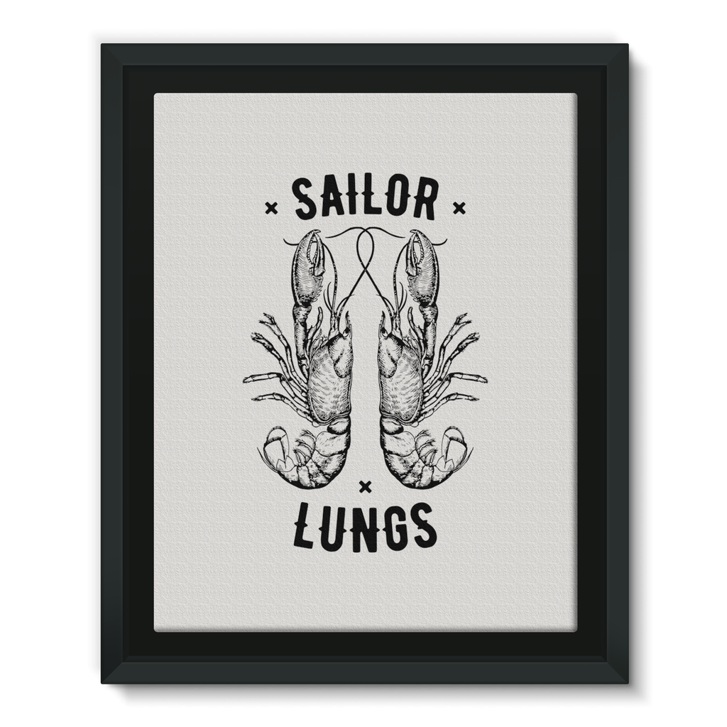 AQUA B&W - 06 - Sailing Lungs - Framed EcoCanvas-Wall Decor-AQUATICUS
