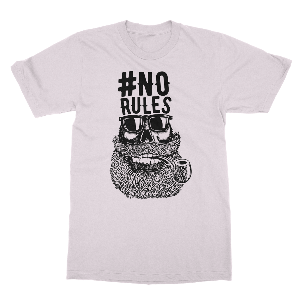 AQUA B&W - 04 - No Rules - Softstyle Ringspun T-Shirt-Apparel-AQUATICUS